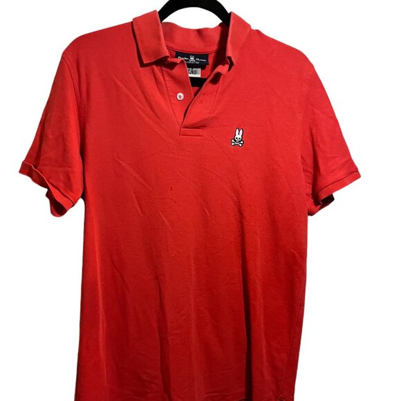 Psycho Bunny Classic Short Sleeve Solid Polo Shirt Brillant Red - Picture 4 of 9
